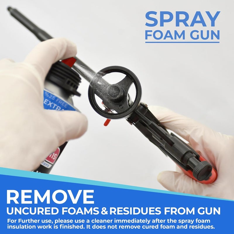Magic Chems Spray Foam Gun Insulation (1 Insulation Foam Gun / 4 Nozzle) Insulating Applicator, Professional Expanding Foams Guns, for Dispensing, Caulking, Filling, Sealing, Red - 1 Pack - Image 5
